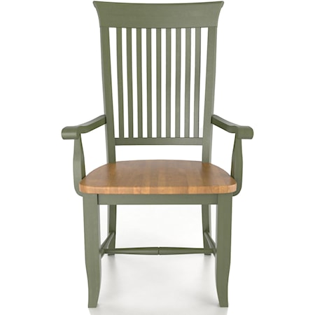 <b>Customizable</b> Arm Chair - Wood Seat